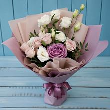 Букет цветов из:  Розы и Лизиантусы #REPLACE_PRED# Больших Салах