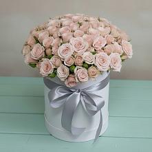 Цветочная композиция из Розы в шляпной коробке в Больших Салах