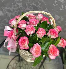 Цветочная композиция из Розы в корзине #REPLACE_PRED# Больших Салах