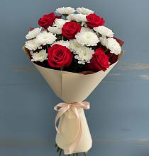 Букет цветов из:  Розы и Хризантемы в Больших Салах