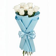 Букет 7 белых роз Проуд в Больших Салах