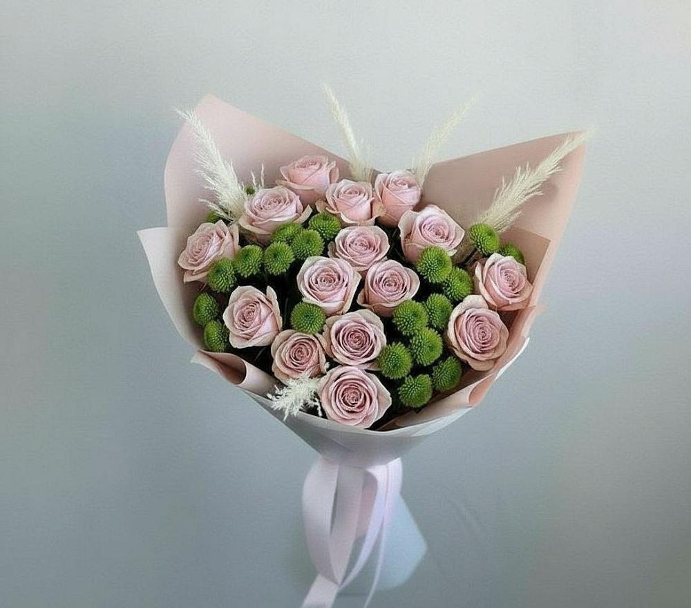 Букет цветов из: Розы и Хризантемы в Больших Салах