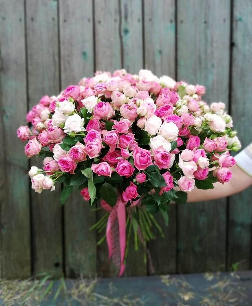 Букет Розовые кустовые розы Натали и Лав Лидия в Больших Салах