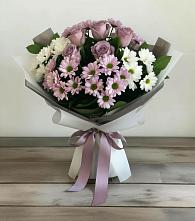 Букет цветов из:  Хризантемы и Розы #REPLACE_PRED# Больших Салах