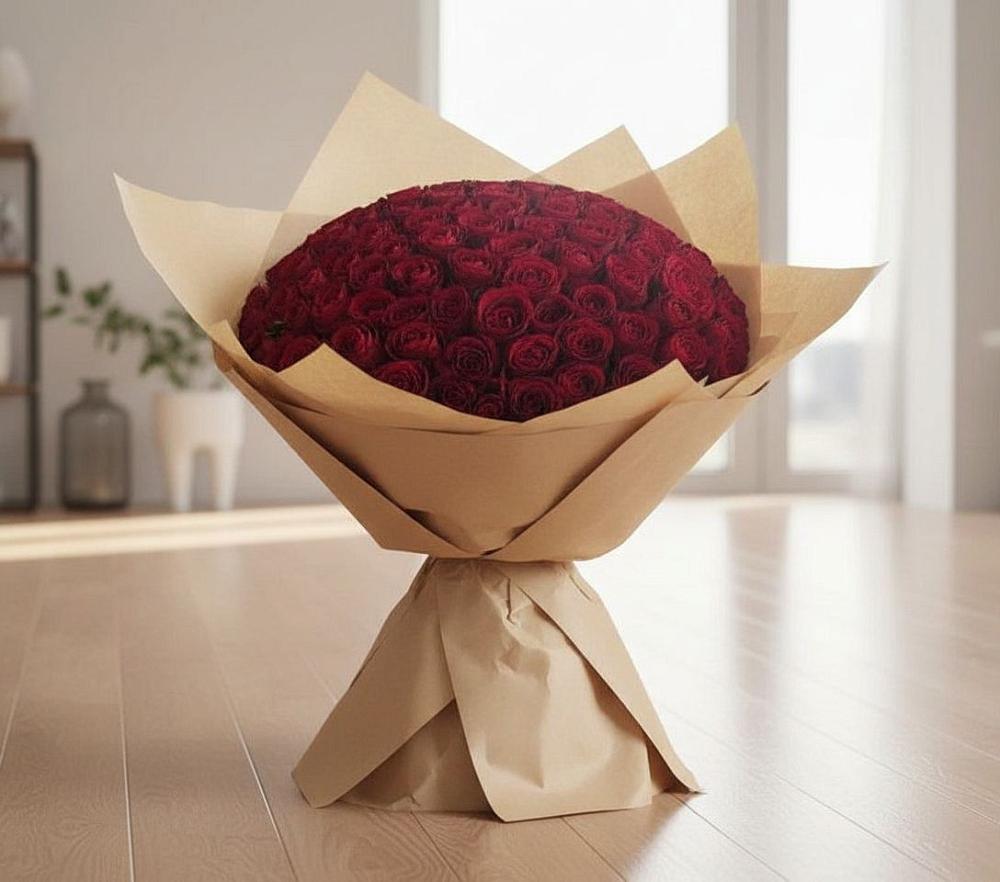 Букет 101 Красная роза в Больших Салах