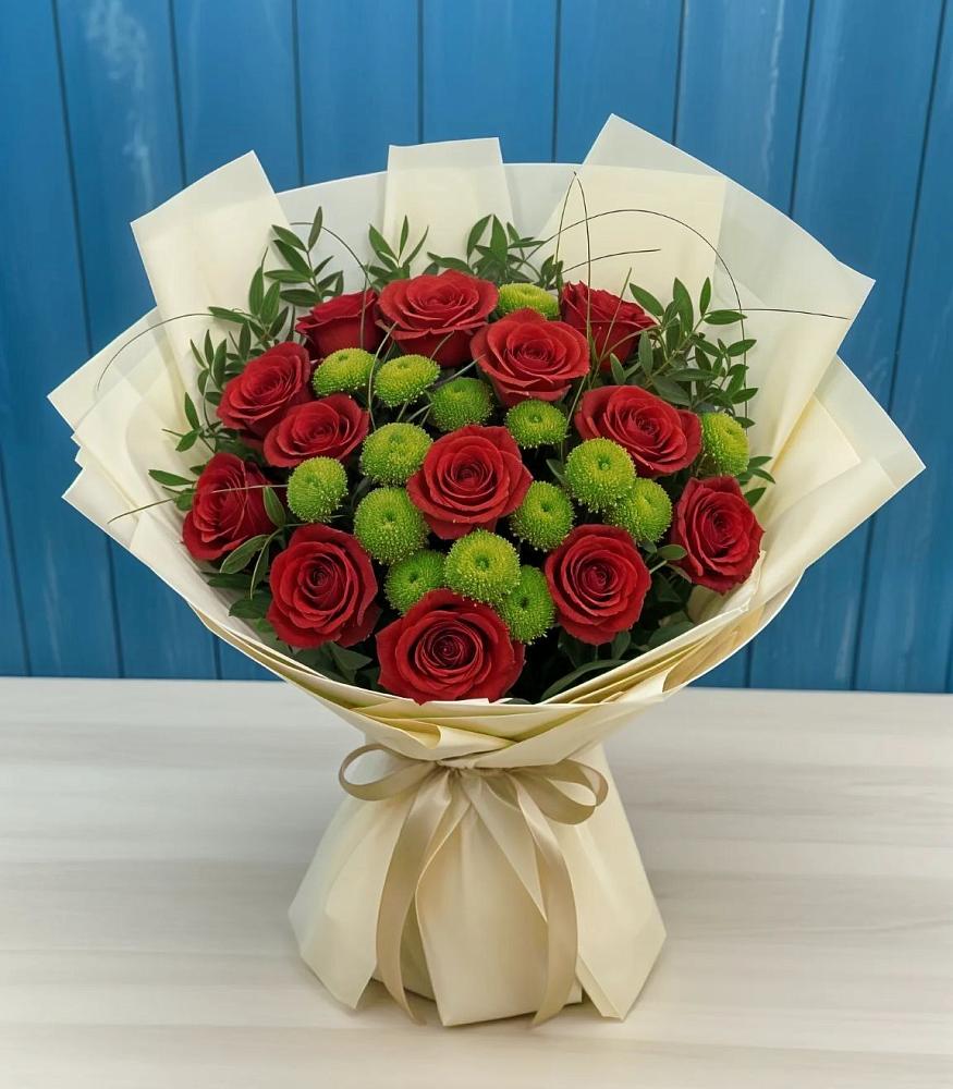 Букет цветов из: Розы и Хризантемы в Больших Салах