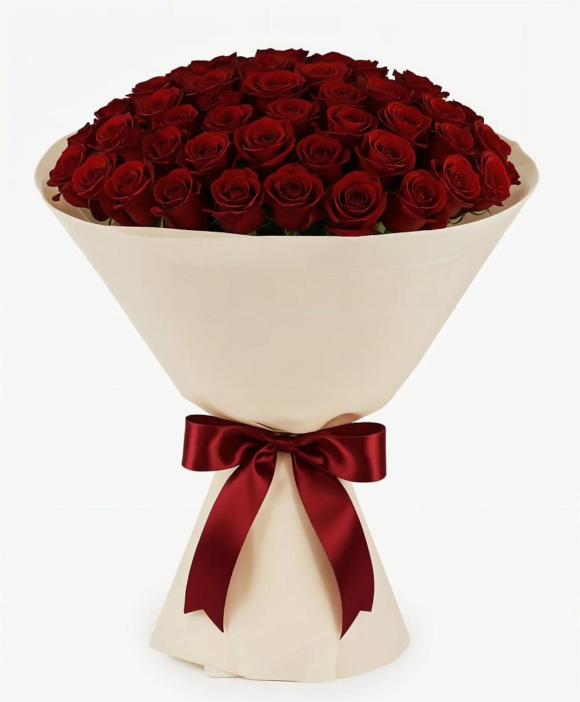 Букет 101 Бордовая роза Блэк Бакарра в Больших Салах